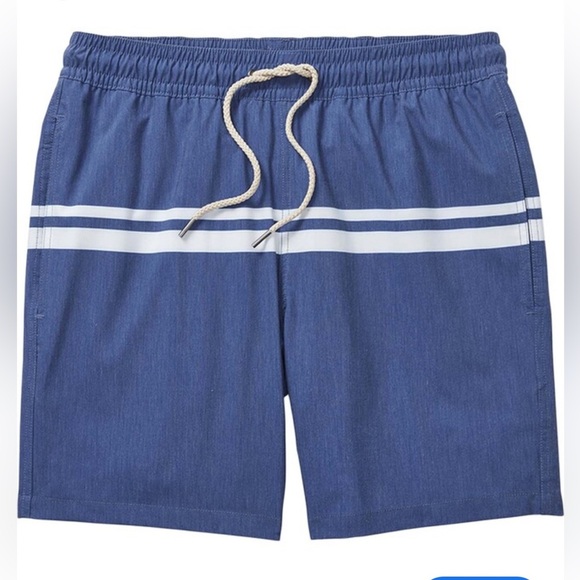 Fair Harbor Bayberry Navy Heather Striped Men's Lined Shorts medium - Picture 3 of 10